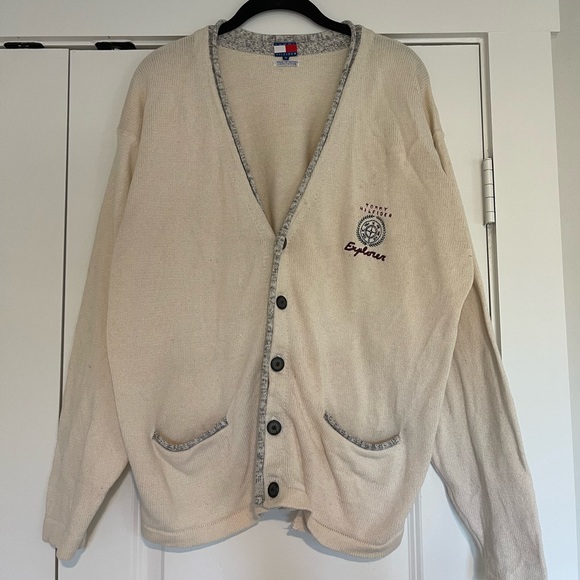 Vintage Tommy Hilfiger Cream Cardigan - Picture 1 of 4